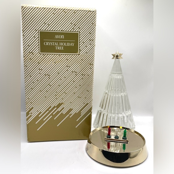 1990 Avon Crystal Holiday Tree NIB; likely needs new bulbs - Picture 2 of 3